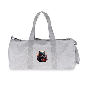 Cat - Recycled Canvas Sports Bag by Stanley/Stella - heather grey - Front