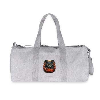 Chat - Sac de sport en toile recyclée Stanley/Stella - gris chiné - Devant