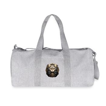 Chat - Sac de sport en toile recyclée Stanley/Stella - gris chiné - Devant