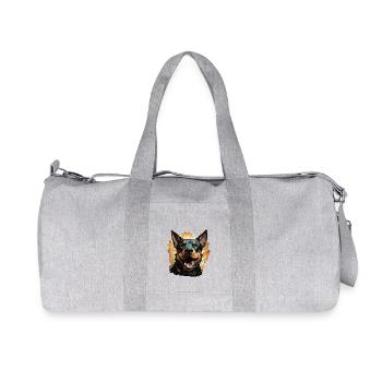 Hund - Recycelte Canvas-Sporttasche von Stanley/Stella - Grau meliert - Vorne