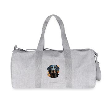 Hund - Recycelte Canvas-Sporttasche von Stanley/Stella - Grau meliert - Vorne