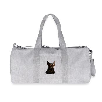 Hund - Recycelte Canvas-Sporttasche von Stanley/Stella - Grau meliert - Vorne