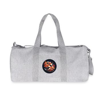 Koi-Karpfen bei Mitternacht: Nachtteich Magie - Recycelte Canvas-Sporttasche von Stanley/Stella - Grau meliert - Vorne