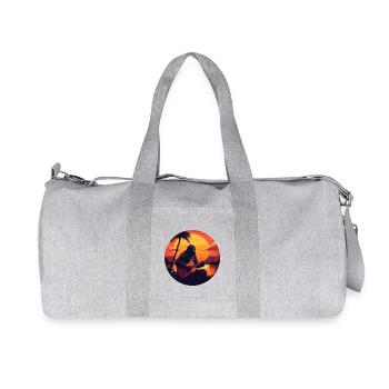 Gorilla Guitarist in Sunset: Acoustic Vibes Design - Recycled Canvas Sports Bag by Stanley/Stella - heather grey - Front