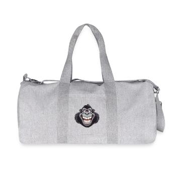 Laughing gorilla: design full of joy and fun - Recycled Canvas Sports Bag by Stanley/Stella - heather grey - Front