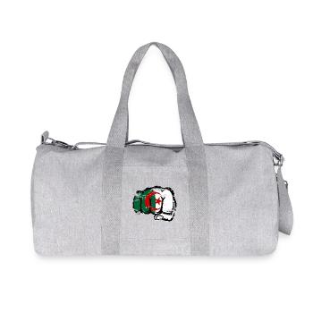 Algerien Flagge Hand Faust used - Recycelte Canvas-Sporttasche von Stanley/Stella - Grau meliert - Vorne