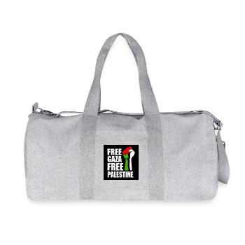 Free gaza Free palestine - Sac de sport en toile recyclée Stanley/Stella - gris chiné - Devant