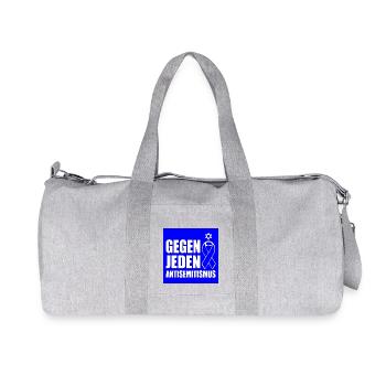Gegen jeden antisemitismus - Recycelte Canvas-Sporttasche von Stanley/Stella - Grau meliert - Vorne