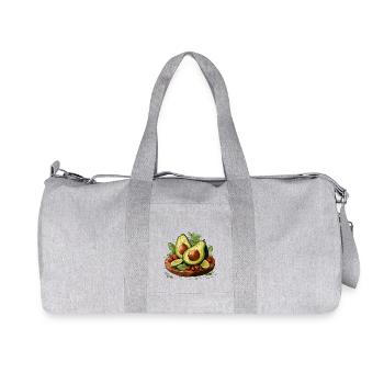Avocado - Illustration - Recycled Canvas Sports Bag by Stanley/Stella - heather grey - Front
