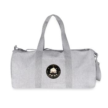 Fleur de lotus - Sac de sport en toile recyclée Stanley/Stella - gris chiné - Devant