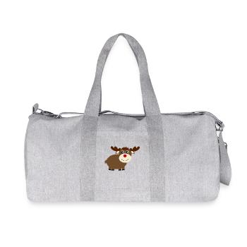 Rentier Elche Weihnachten - Recycelte Canvas-Sporttasche von Stanley/Stella - Grau meliert - Vorne