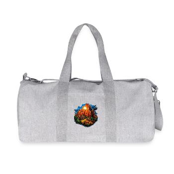 Landscape - Illustration - Recycled Canvas Sports Bag by Stanley/Stella - heather grey - Front