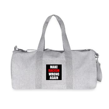 make racism wrong again - Recycelte Canvas-Sporttasche von Stanley/Stella - Grau meliert - Vorne