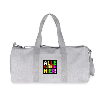 Tout le monde reste ici - Sac de sport en toile recyclée Stanley/Stella - gris chiné - Devant