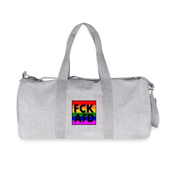 Fck afd - Sac de sport en toile recyclée Stanley/Stella - gris chiné - Devant