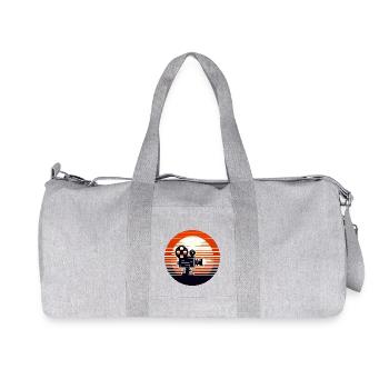 Vintage Cinema Sunset Retro Projector Movie - Recycled Canvas Sports Bag by Stanley/Stella - heather grey - Front