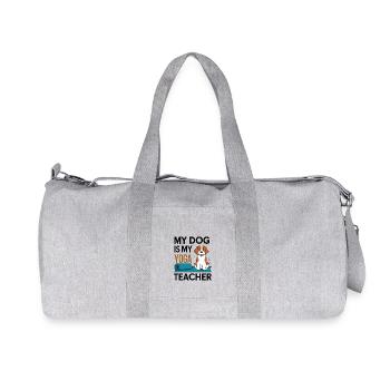My dog is my yoga teacher - Recycled Canvas Sports Bag by Stanley/Stella - heather grey - Front