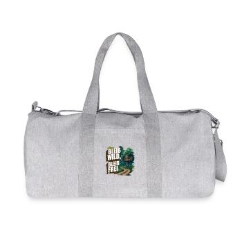 Restez sauvage, restez libre - Sac de sport en toile recyclée Stanley/Stella - gris chiné - Devant