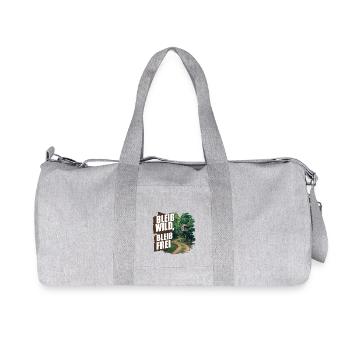 Bleib wild, bleib frei - Recycelte Canvas-Sporttasche von Stanley/Stella - Grau meliert - Vorne