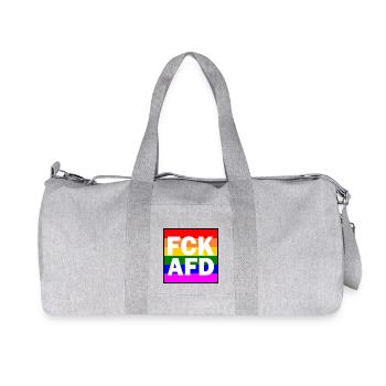 Fck afd - Recycelte Canvas-Sporttasche von Stanley/Stella - Grau meliert - Vorne