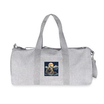 The Papabear at peace with himself - Recycled Canvas Sports Bag by Stanley/Stella - heather grey - Front
