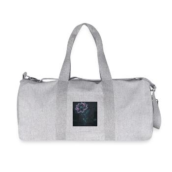 Neonblume in urbaner Dunkelheit - Recycelte Canvas-Sporttasche von Stanley/Stella - Grau meliert - Vorne