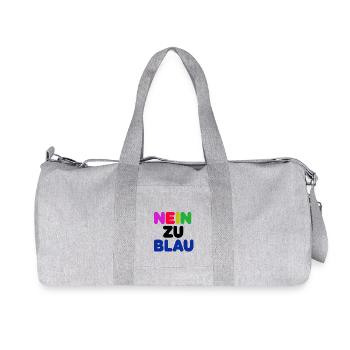 Nein zu blau 1 - Recycelte Canvas-Sporttasche von Stanley/Stella - Grau meliert - Vorne