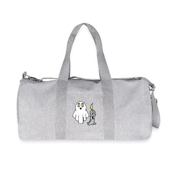 Halloween Ghost Ghost Kids Kid Girl Boy - Recycled Canvas Sports Bag by Stanley/Stella - heather grey - Front
