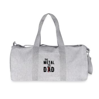 PRENOM PAPA MUSIQUE METAL ROCK - Sac de sport en toile recyclée Stanley/Stella - gris chiné - Devant
