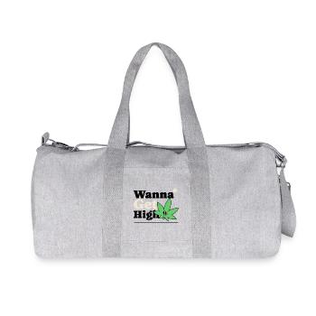 Kleeblatt Cartoon Charme - Recycelte Canvas-Sporttasche von Stanley/Stella - Grau meliert - Vorne