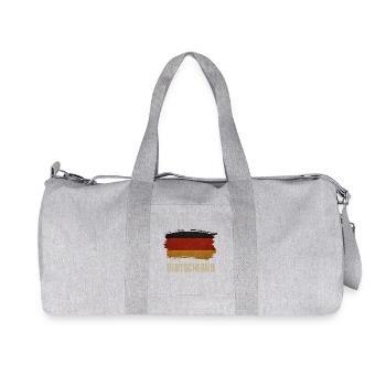 Grunge flag of Germany, proud German - Recycled Canvas Sports Bag by Stanley/Stella - heather grey - Front