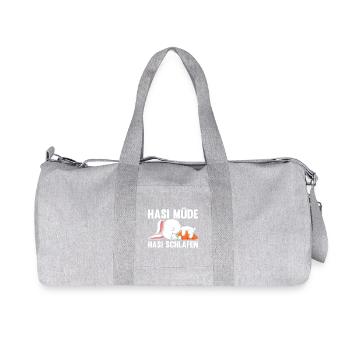 Shlafshirt Hase Hasi Müde Hasi Schlafen - Recycelte Canvas-Sporttasche von Stanley/Stella - Grau meliert - Vorne