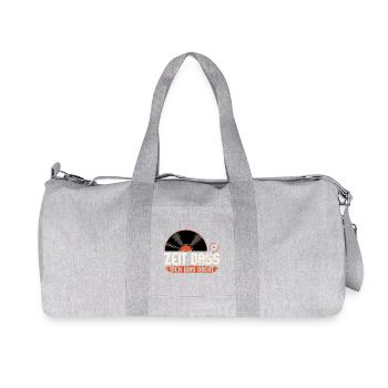 Zeit das sich was dreht / Vinyl Platte - Recycelte Canvas-Sporttasche von Stanley/Stella - Grau meliert - Vorne