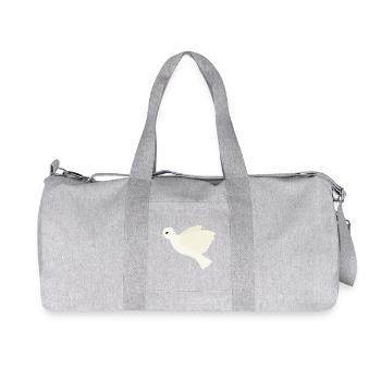 Elfenbeintaube im Flug - Recycelte Canvas-Sporttasche von Stanley/Stella - Grau meliert - Vorne