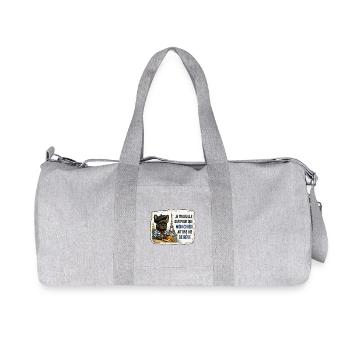 Mon chien mérite une vie de rêve - Recycelte Canvas-Sporttasche von Stanley/Stella - Grau meliert - Vorne