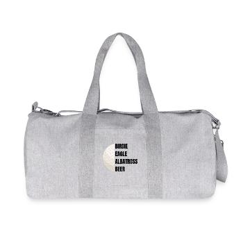 Birdie Eagle Albatross Beer - Golf Slogan - Recycled Canvas Sports Bag by Stanley/Stella - heather grey - Front
