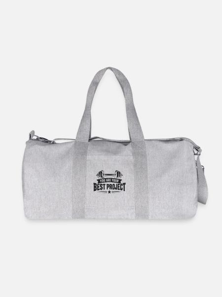 You Are Your Best Project Krafttraining Fitness - Recycelte Canvas-Sporttasche von Stanley/Stella - Grau meliert