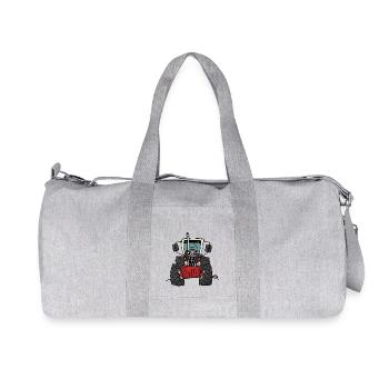 0280 Red tractor 1086 - Recycled Canvas Sports Bag by Stanley/Stella - heather grey - Front