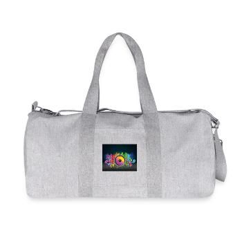 temps de fête - Sac de sport en toile recyclée Stanley/Stella - gris chiné - Devant