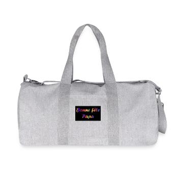 FÊTE DES PÈRES. BONNE FÊTE PAPA. PAPA. BONNE FÊTE - Sac de sport en toile recyclée Stanley/Stella - gris chiné - Devant