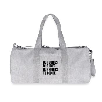 our bodies our lives our rights to decide - Sac de sport en toile recyclée Stanley/Stella - gris chiné - Devant
