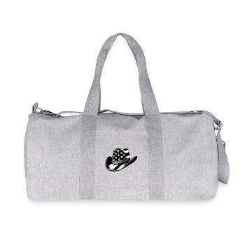 Cowboy Hat Rodeo | Street Art American Flag - Recycled Canvas Sports Bag by Stanley/Stella - heather grey - Front