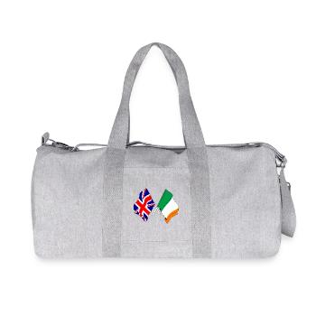 Flag of England and Flag of Ireland - Recycled Canvas Sports Bag by Stanley/Stella - heather grey - Front
