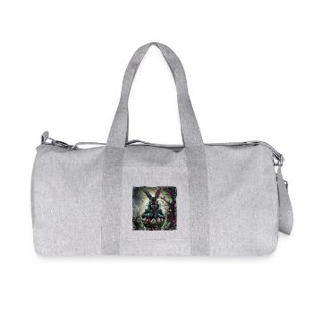 Horror Easter Bunny & Zombie Easter Eggs - Recycled Canvas Sports Bag by Stanley/Stella - heather grey - Front