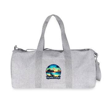 Coucher de soleil à Punta Cana : plage et palmiers - Sac de sport en toile recyclée Stanley/Stella - gris chiné - Devant