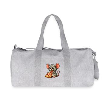 Mouse Rat Popcorn Cinema Movie Fan - Recycled Canvas Sports Bag by Stanley/Stella - heather grey - Front