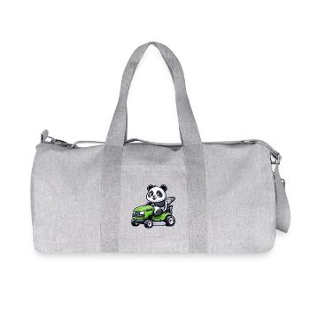 Panda avec tondeuse à gazon pour l’entretien du jardin et - Sac de sport en toile recyclée Stanley/Stella - gris chiné - Devant