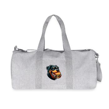 Drôle Rottweiler Hamburger Cheeseburger Rapide Fo - Sac de sport en toile recyclée Stanley/Stella - gris chiné - Devant