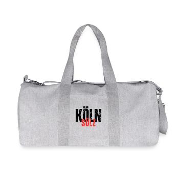 Sülz noir rouge - Sac de sport en toile recyclée Stanley/Stella - gris chiné - Devant