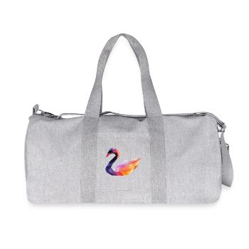 Logo géométrique coloré en forme de cygne - Sac de sport en toile recyclée Stanley/Stella - gris chiné - Devant